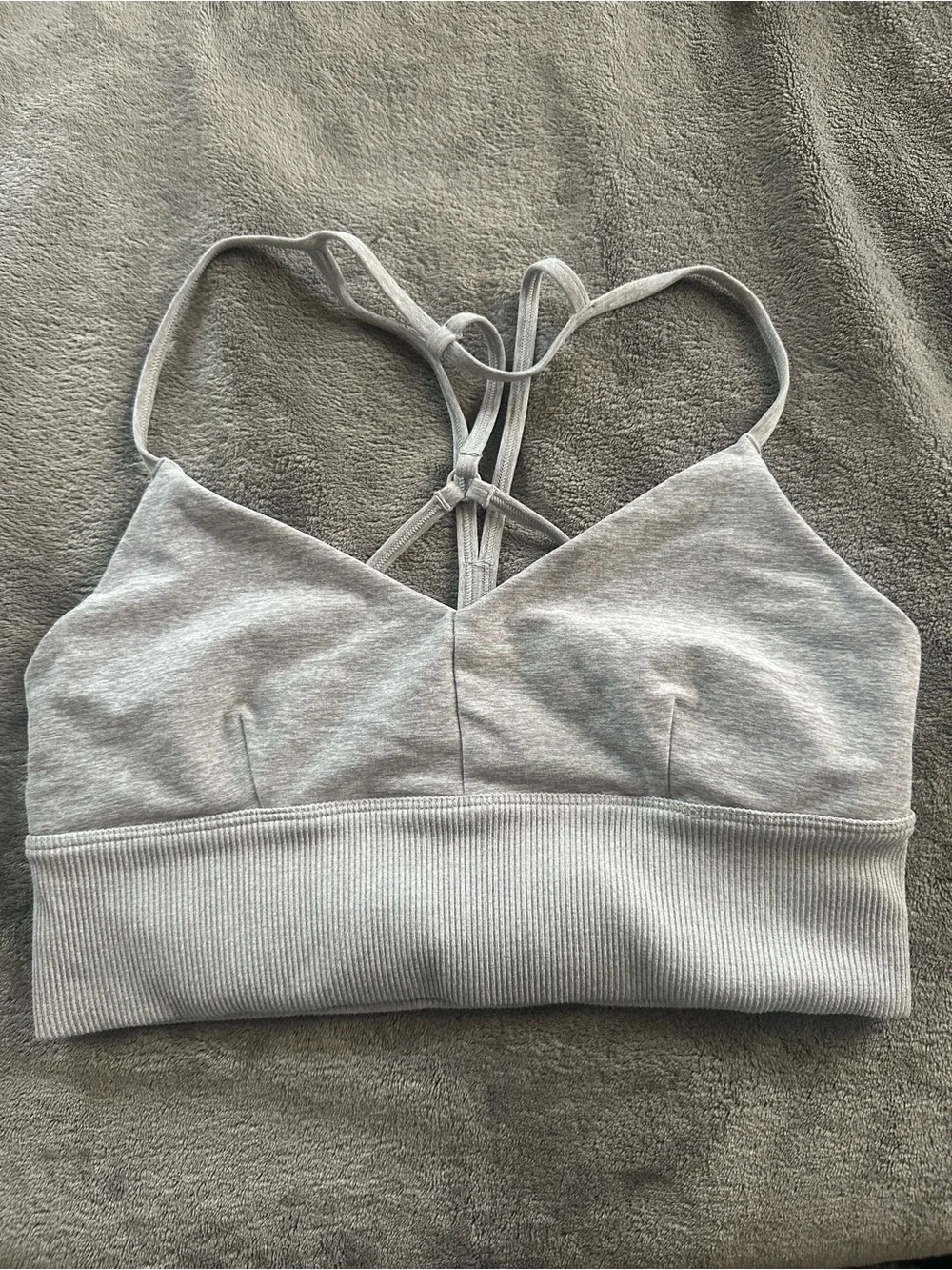 Light Gray alo sport bra  - Women's